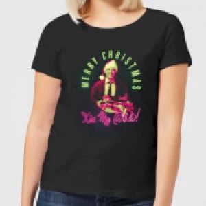 Image of National Lampoon Merry Christmas Clark Griswold Womens Christmas T-Shirt - Black