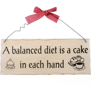 Image of A Balanced Diet Hanging Sign
