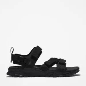 Image of Timberland Garrison Trail Webbing-strap Sandal For Men In Monochrome Black Black, Size 10.5