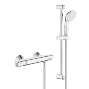 image of Grohe Grohtherm 1000 Thermostatic Shower Mixer and Kit