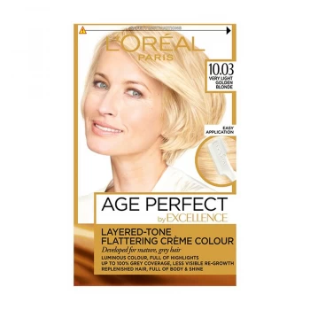 Image of Excellence Age Perfect 10.03 Light Vanilla Blonde Hair Dye Blonde