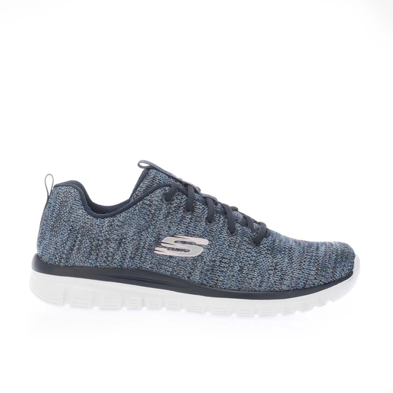 Image of Skechers Womens Graceful Twisted Fortune Lace Up Shoes UK Size 3 (EU 36) Navy/Blue SKE1394-NVBL-3