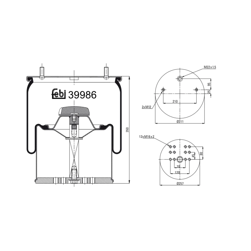 Image of FEBI BILSTEIN 39986 Boot, air suspension Boot,air suspension (324)