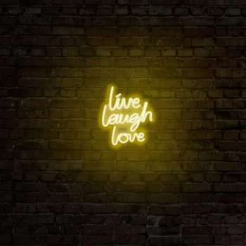 image of Live Laugh Love - Yellow Yellow Wall Lamp