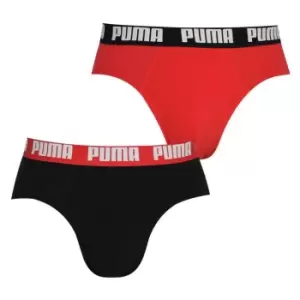 image of Puma 2 Pack Briefs Mens - Red