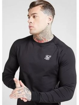 Image of SikSilk Cut & Sew Performance Sweater - Black