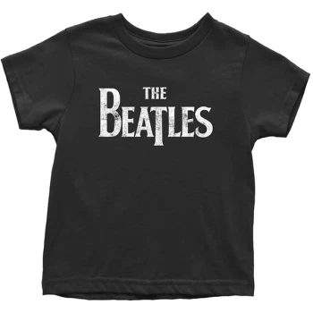 Image of The Beatles - Drop T Logo Kids 12 Months T-Shirt - Black