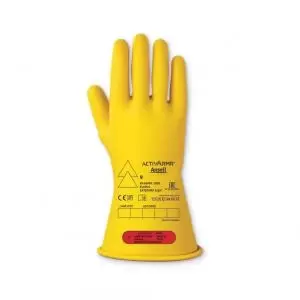 image of Ansell LOW VOLTAGE ELECTRICAL INSULATING GLOVE CLASS0 8 M ANRIG011YM