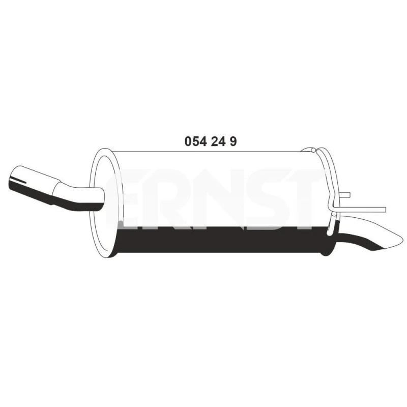 Image of ERNST 054249 Rear silencer End Silencer (3437)