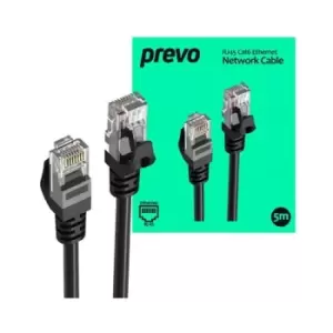 PREVO CAT6-BLK-5M networking cable Black