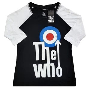 Image of The Who - Elevated Target Ladies Large T-Shirt - Black,White