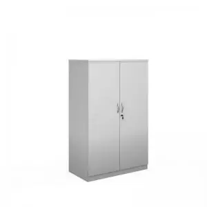 image of Systems double door cupboard 1600mm high - white