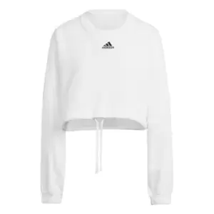 image of adidas Dance Crop Versatile Sweatshirt Womens - White