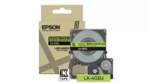 Image of Epson C53S672077/LK-4GBJ DirectLabel-etikettes Black on green matt...