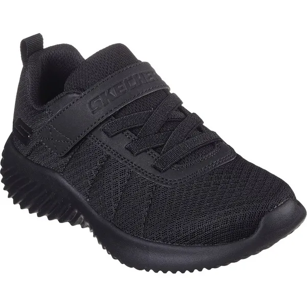 image of Skechers Boys Bounder Baronik Adjustable Strap Shoes UK Size 2 (EU 35) Black SKE2285-BBK-2