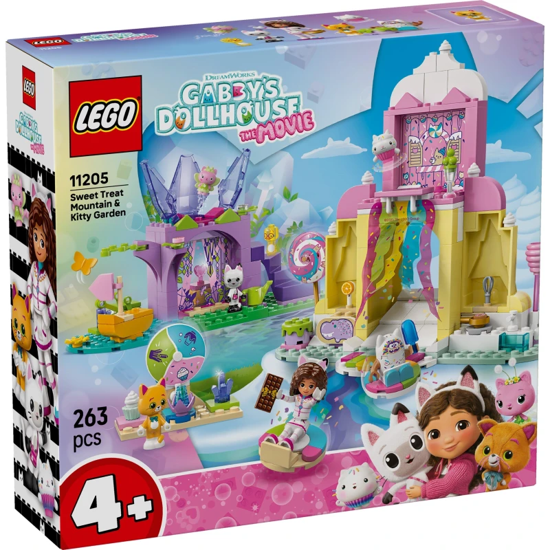 Image of LEGO Gabby's Dollhouse Sweet Treat Mountain & Kitty Garden Pretend Play 11205