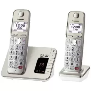 Image of Panasonic KX-TGE262GN DECT/GAP Corded analogue Answerphone, Hands-free, Hearing aid compatibility, Baby monitor, incl. handset, base Champagne, Gold