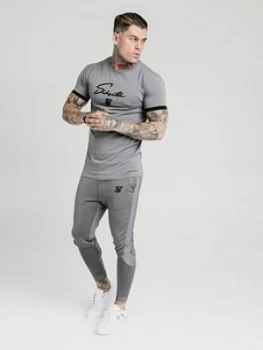 Image of SikSilk Creased Nylon Tracksuit Pants - Grey