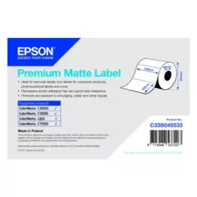 image of Epson (C33S045533) Original White Premium Matte Labels 102mm x 152mm (225 Labels)