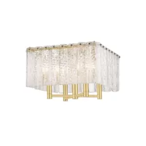 image of Palace Ceiling Light, Matt Gold, Glass, 4x G9