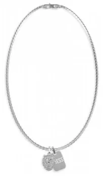 image of Guess UMN01300ST Mens Stainless Steal Lion Tag Chain Jewellery