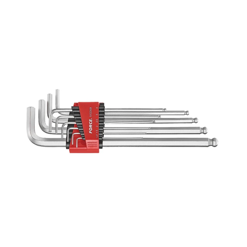 Image of FORCE 5109XLBS Angled Screwdriver Set Number of tools: 10, Spanner Size: 1/4, 5/16, 3/8, 1/2 Angled Screwdriver Set (6627)