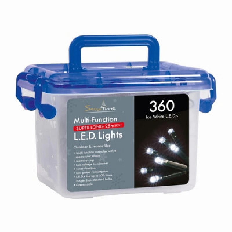 Image of SnowTime 360 Multi-Function Ice White LED Lights with Timer White