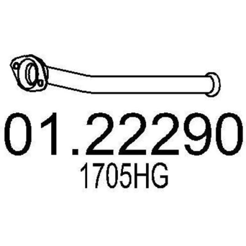 Image of MTS 01.22290 Exhaust Pipe Front, Length: 580mm Exhaust Pipe (17)
