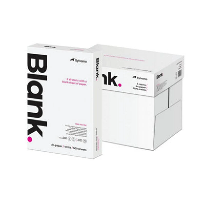 Image of Aquablanc Blank A4 White Copier Paper (Pack Of 2500) Blank070X701, 70 Gms