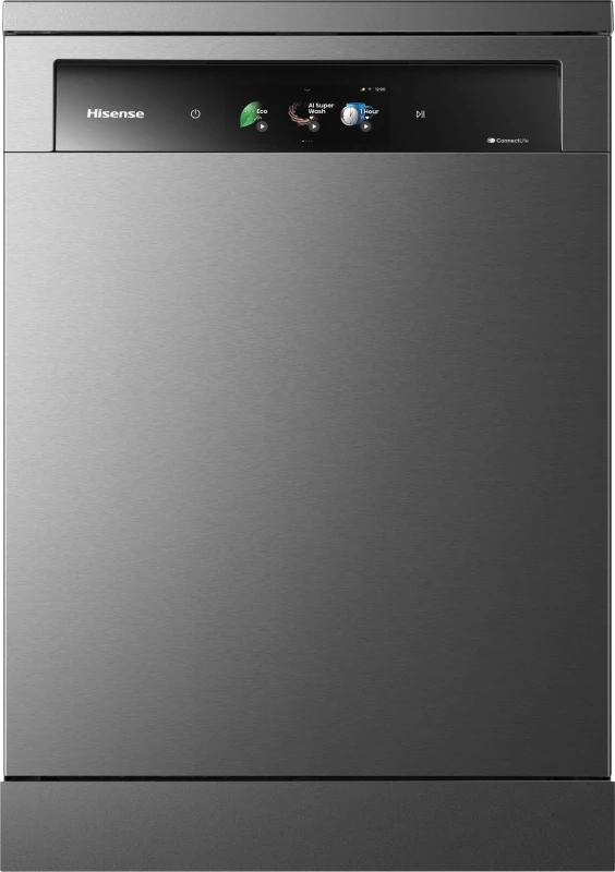 Image of Hisense Hi9 HS693A90ADBX WiFi Connected Full Size Dishwasher - Black Inox - A Rated