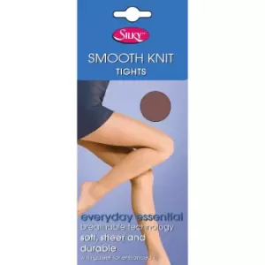 Silky Womens/Ladies Smooth Knit Tights Extra Size (1 Pairs) (X-Large (48a-54a)) (Nude)