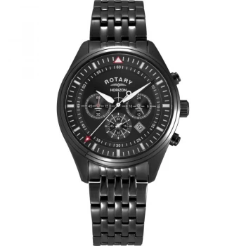Image of Rotary Black 'Horizon' Chronograph Sports Watch - hgb00016/04