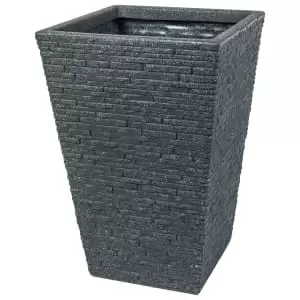 Image of Slate Effect Tall Ash Slate Plant Pot