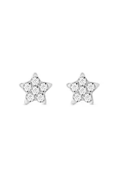 Image of Sterling Silver 925 Mini Crystal Star Stud Earrings