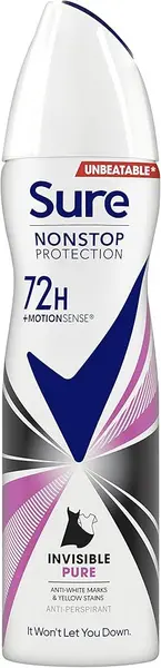 image of Sure Non Stop Protection Invisible Pure Deodorant 250ml