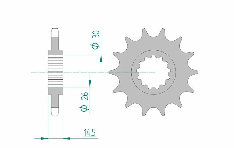 Image of AFAM Steel Standard Front Sprocket 20611 - 525