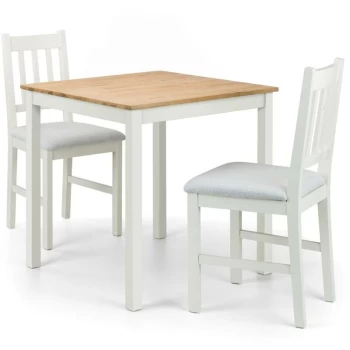 image of Adelaide Country Square Dining Table 75cm White & Oak