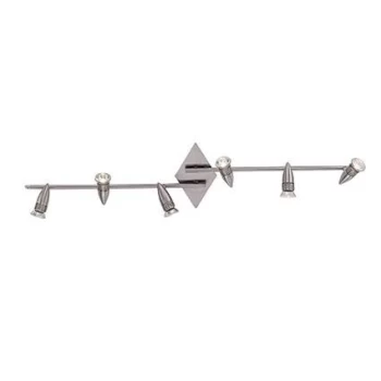 image of Alfa 6 Light Adjustable Spotlight Bar Nickel, GU10