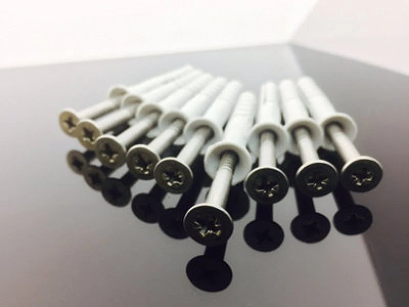 Image of Fixaball 6mm, 8mm, Hammer Frame Fixings, A2/ 304 Stainless Steel, Nylon, Ribbed.