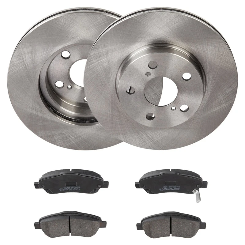 Image of RIDEX 3405B2805 Brake disc and pads set Front Axle, Brake Disc Type: internally vented, with acoustic wear warning Brake Set,disc brakes (3405)