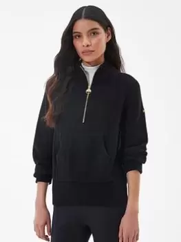 Image of Barbour International Holmes Knitted Jumper - Black, Size 10, Women