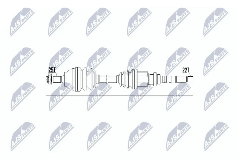Image of NTY NPW-CT-019 Drive shaft Manual Transmission, Front Axle Drive Shaft (13)