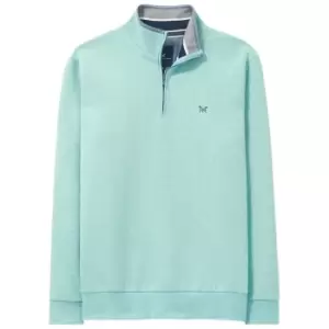 Image of Crew Clothing Mens Classic Half Zip Sweater Blue Radiance Marl XXL