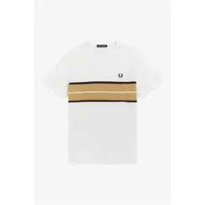 Image of Fred Perry Tramline T Shirt - White