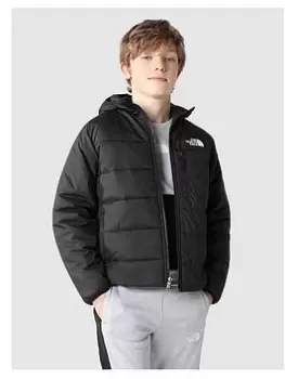 Image of Boys, The North Face Kids Reversible Perrito Jacket - Black/Orange, Size Xs=6 Years