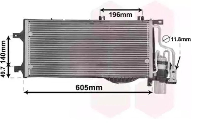 Image of VAN WEZEL 37015370 Condenser with dryer Condenser,air conditioning (448)