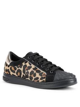 Image of Geox Jaysen Trainers - Leopard/Black, Leopard/Black, Size 5, Women