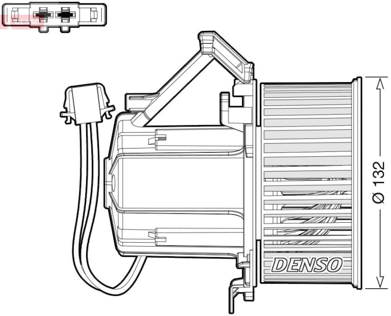 Image of DENSO Blower motor DENSO DEA02009