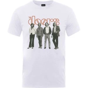 Image of The Doors - Band Standing Unisex Large T-Shirt - White