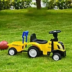 Image of Homcom Baby Sliding Ride On Car Yellow